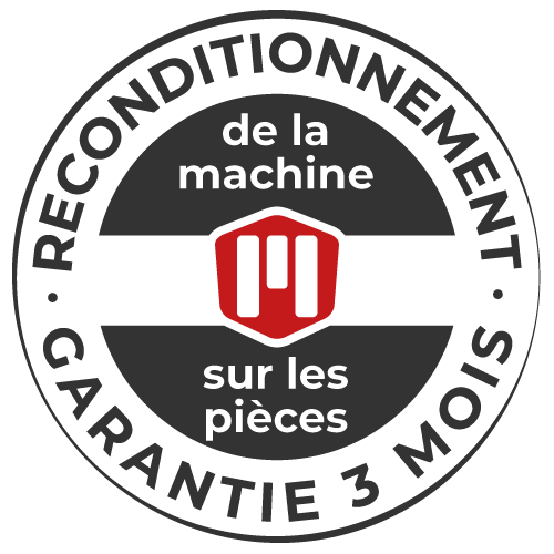 Le prix de vente comprend le reconditionnement de la machine avec au minimum une garantie de 3 mois sur les pices.