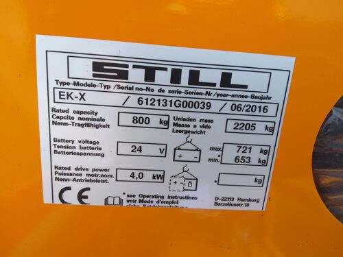 pr&eacute;parateur de commandes au sol STILL EK-X 24 E001866