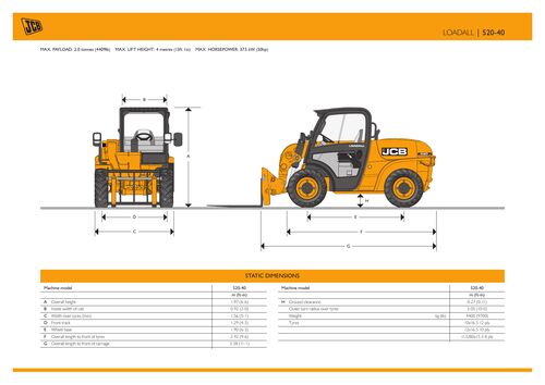 chariot &eacute;l&eacute;vateur t&eacute;lescopique JCB 520-40 E000218