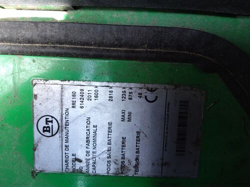 chariot &agrave; m&acirc;t r&eacute;tractable BT RRE160 1568