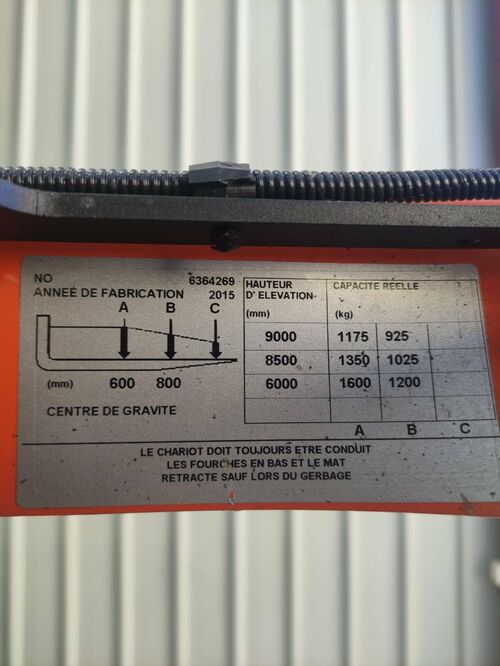 chariot &agrave; m&acirc;t r&eacute;tractable BT RRE160 E000587