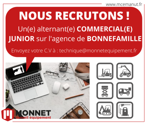 Nous recrutons un(e) alternant(e) commercial(e) junior Nous recrutons un(e) alternant(e) commercial(e) junior