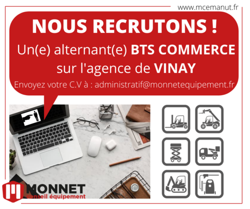 Nous recruton un(e) alternant(e) BTS COMMERCE Nous recruton un(e) alternant(e) BTS COMMERCE