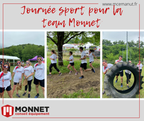 Journ&eacute;e sportive pour notre team Monnet Conseil Equipement !