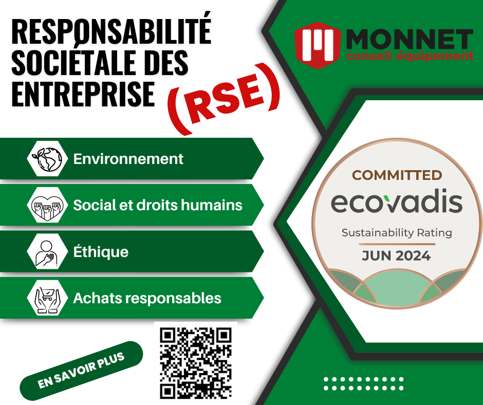 Monnet Conseil &Eacute;quipement : Notre Engagement RSE R&eacute;compens&eacute; par la Certification Ecovadis