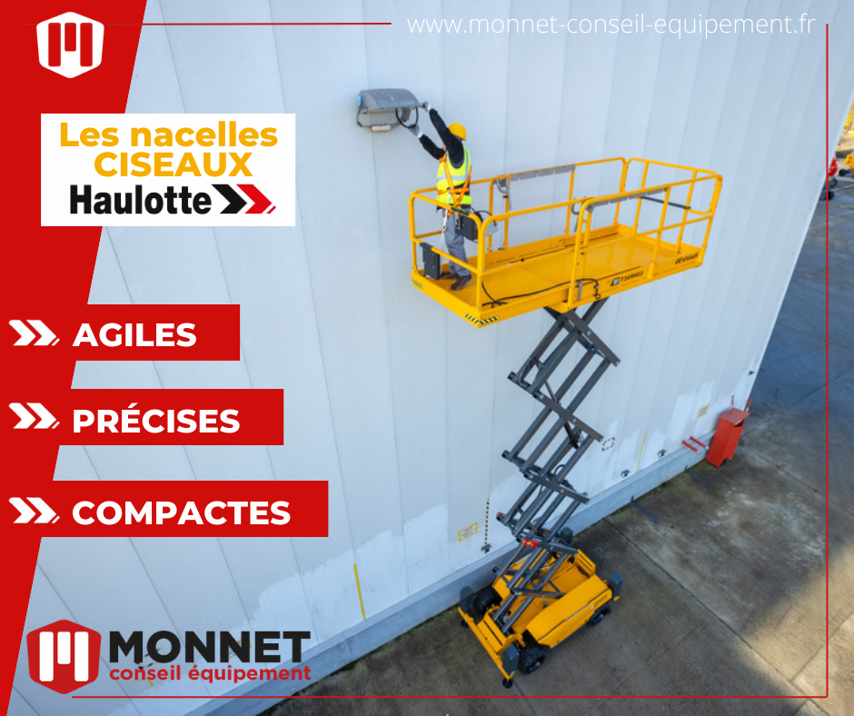 Les nacelles ciseaux &eacute;lectriques Haulotte : pour vos travaux en hauteur en Is&egrave;re et Rh&ocirc;ne-Alpes