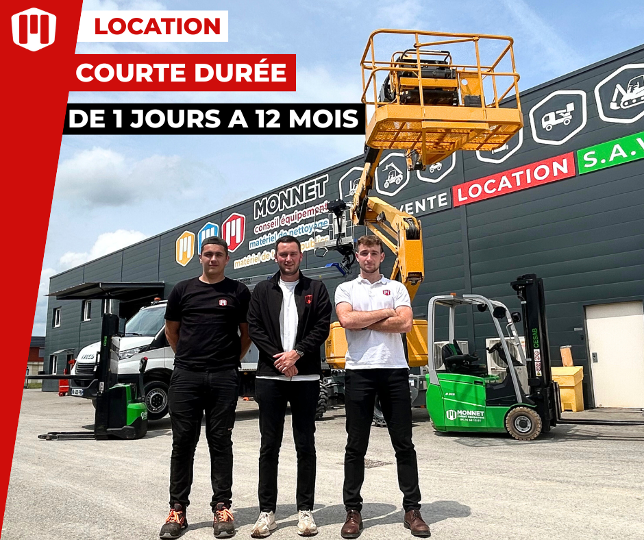 Location courte dur&eacute;e de mat&eacute;riel de manutention, levage et nettoyage en Is&egrave;re, Rh&ocirc;ne -Alpes et alentours