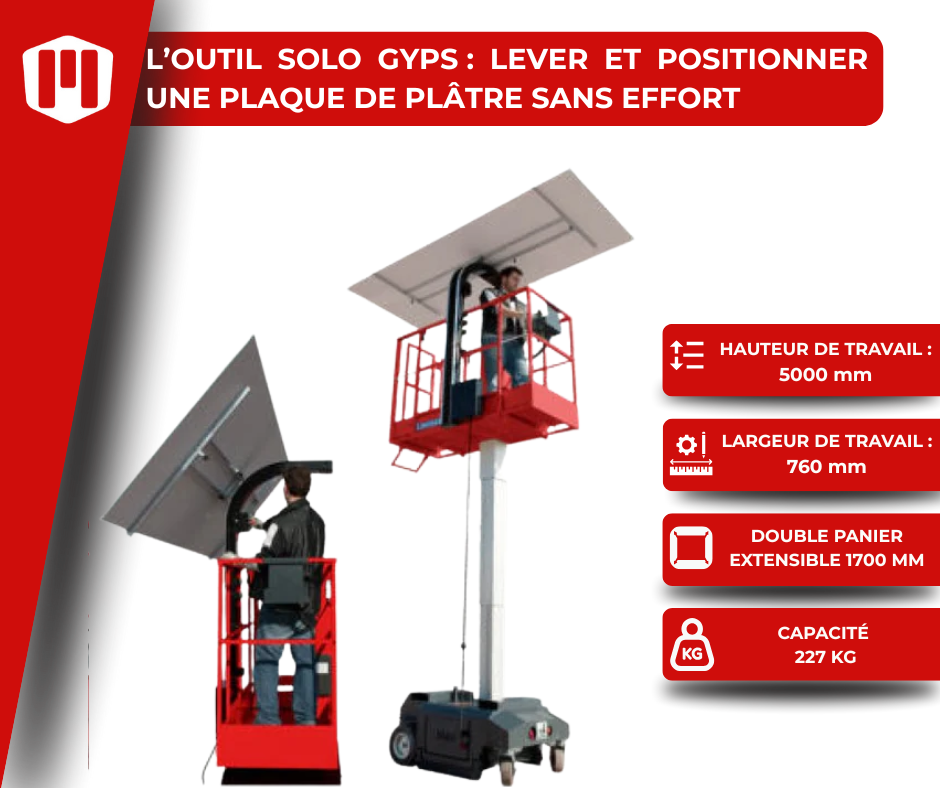 Location nacelle Leonardo Bravi avec Solo Gyps en Is&egrave;re : la solution id&eacute;ale pour la pose de placo en int&eacute;rieur