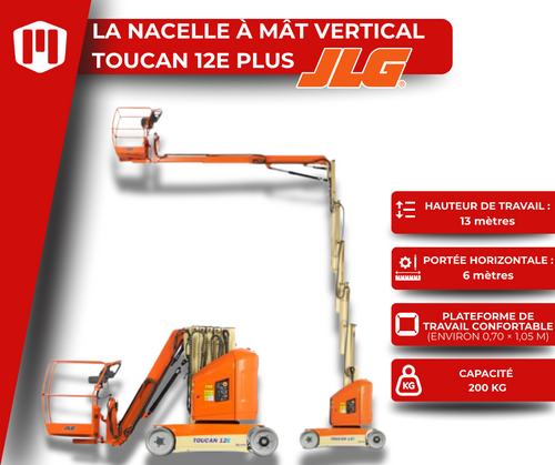 Location nacelle JLG Toucan 12E Plus en Is&egrave;re (Grenoble, Valence, Voiron, Saint-Marcellin, Vinay)